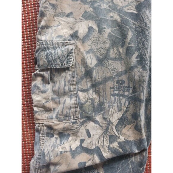JERZEES Outdoors Camo Overalls Size 40 Mossy Oak Hunting Bibs Workwear Vtg - Picture 6 of 10